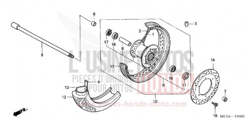ROUE AVANT VT750C4 de 2004